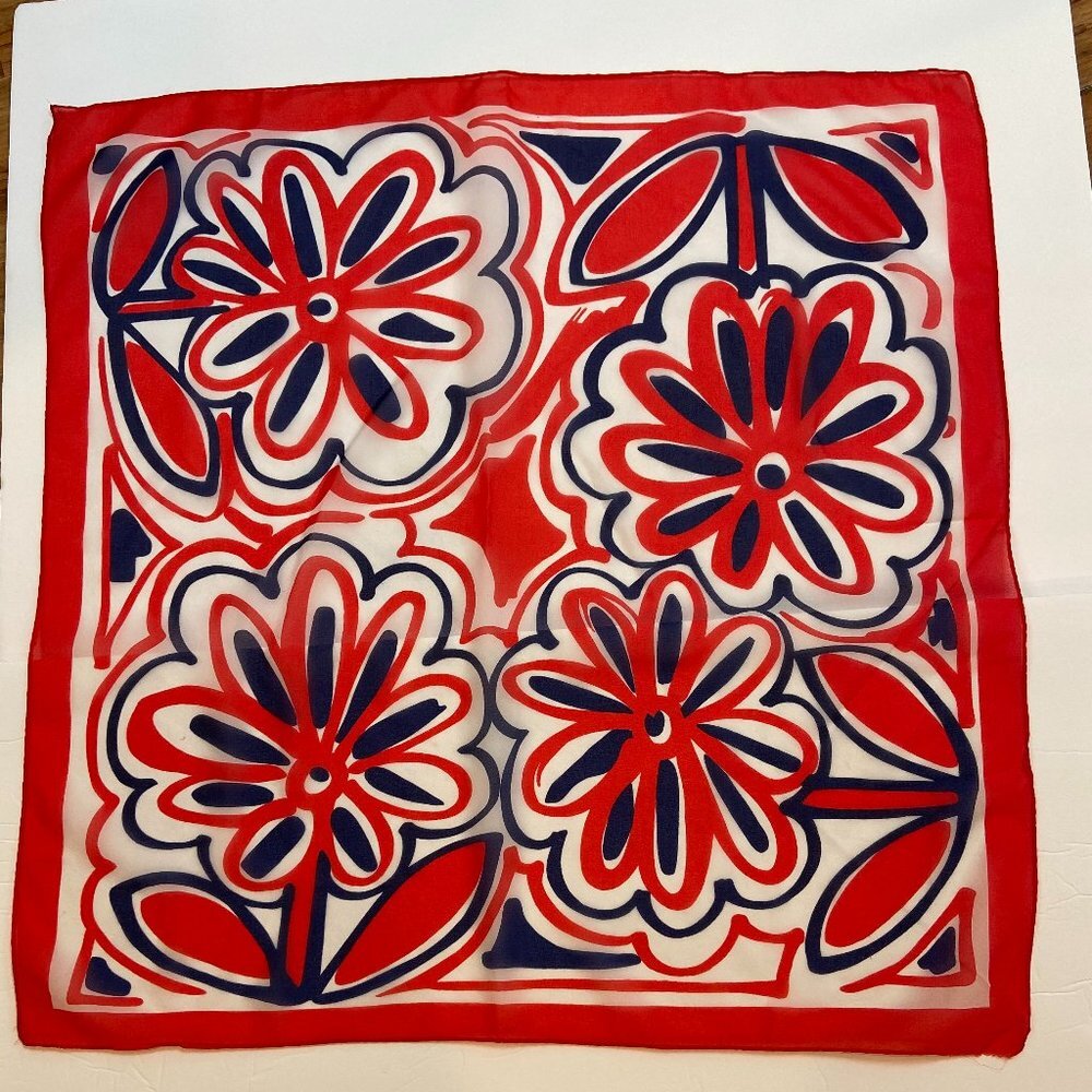 Scarf Floral 26 X 26